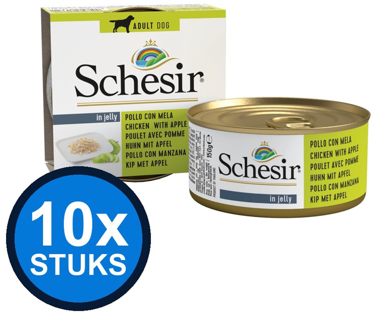 Schesir Schesir hond blik gelei kip&appel 150gr