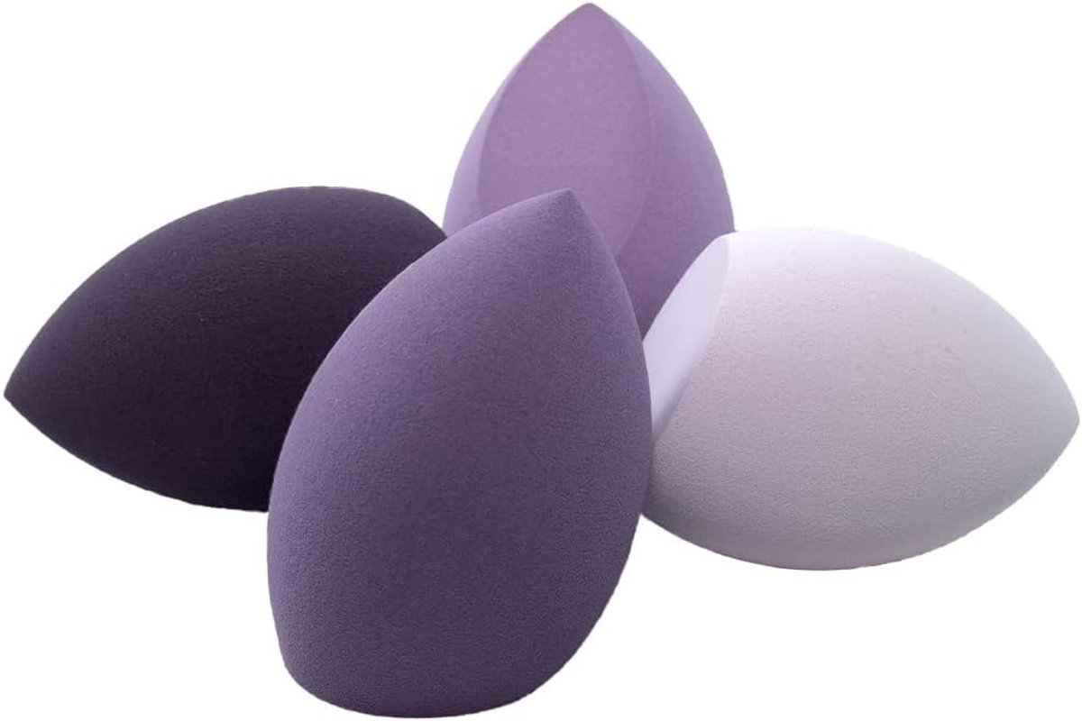 Zachte Make-up Sponsen Set van 4 Stuks voor Foundation, Poeder en Crème Applicatie - Ideaal voor een Vlekkeloze Finish