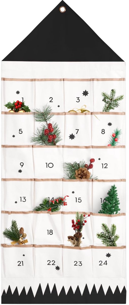 SolidKeus - Kerst Advent Kalender met 24 Vakken voor Verrassingen in Zwart