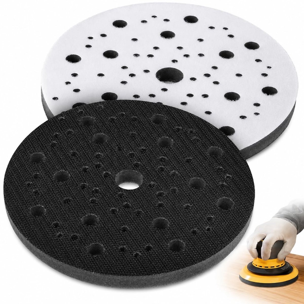 SolidKeus - Set van 2 Softpads Ø150 mm voor Excentrische Schuurmachines