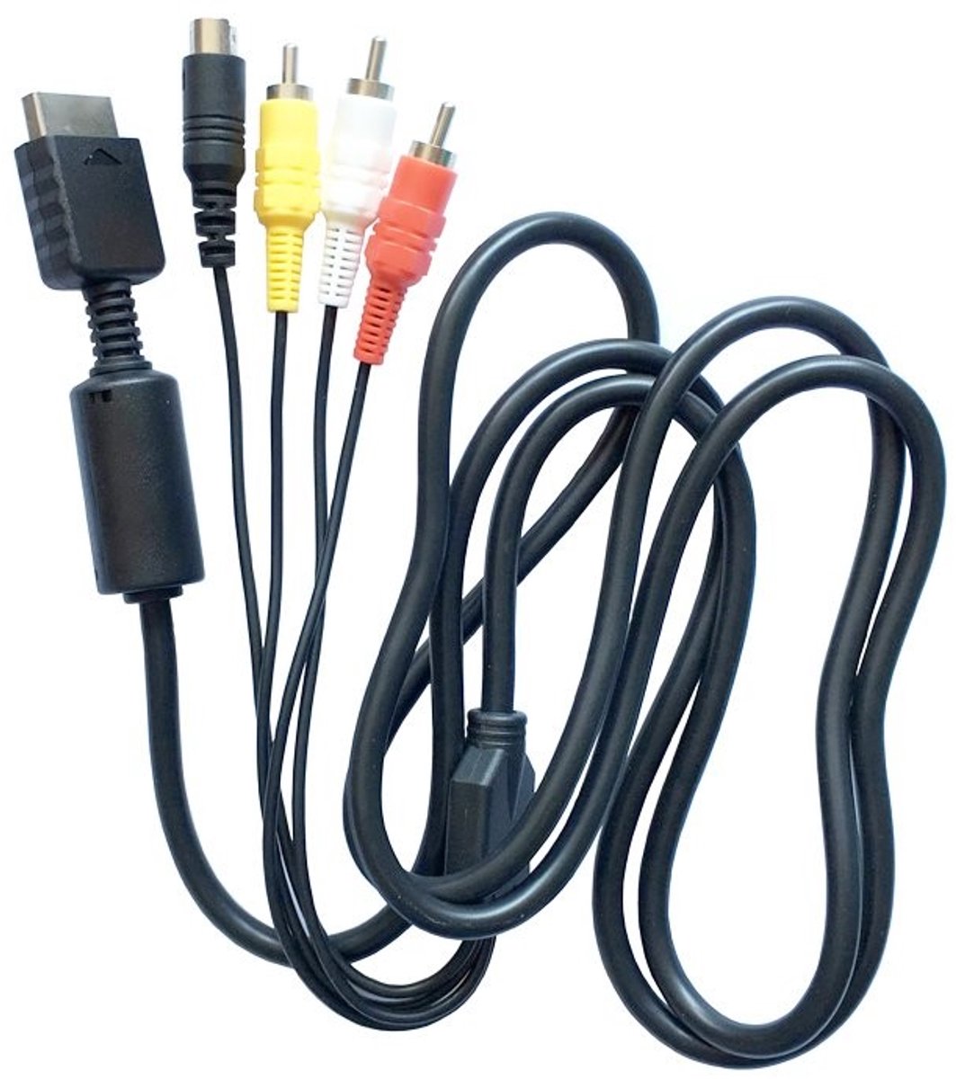 SolidKeus - AV naar RCA Kabel voor Sony PS1 / PS2 / PS3 Console