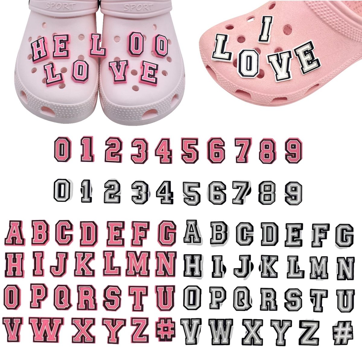 SolidKeus - 74 Stuks Schoenversieringen en Charms voor Creatieve Decoratie