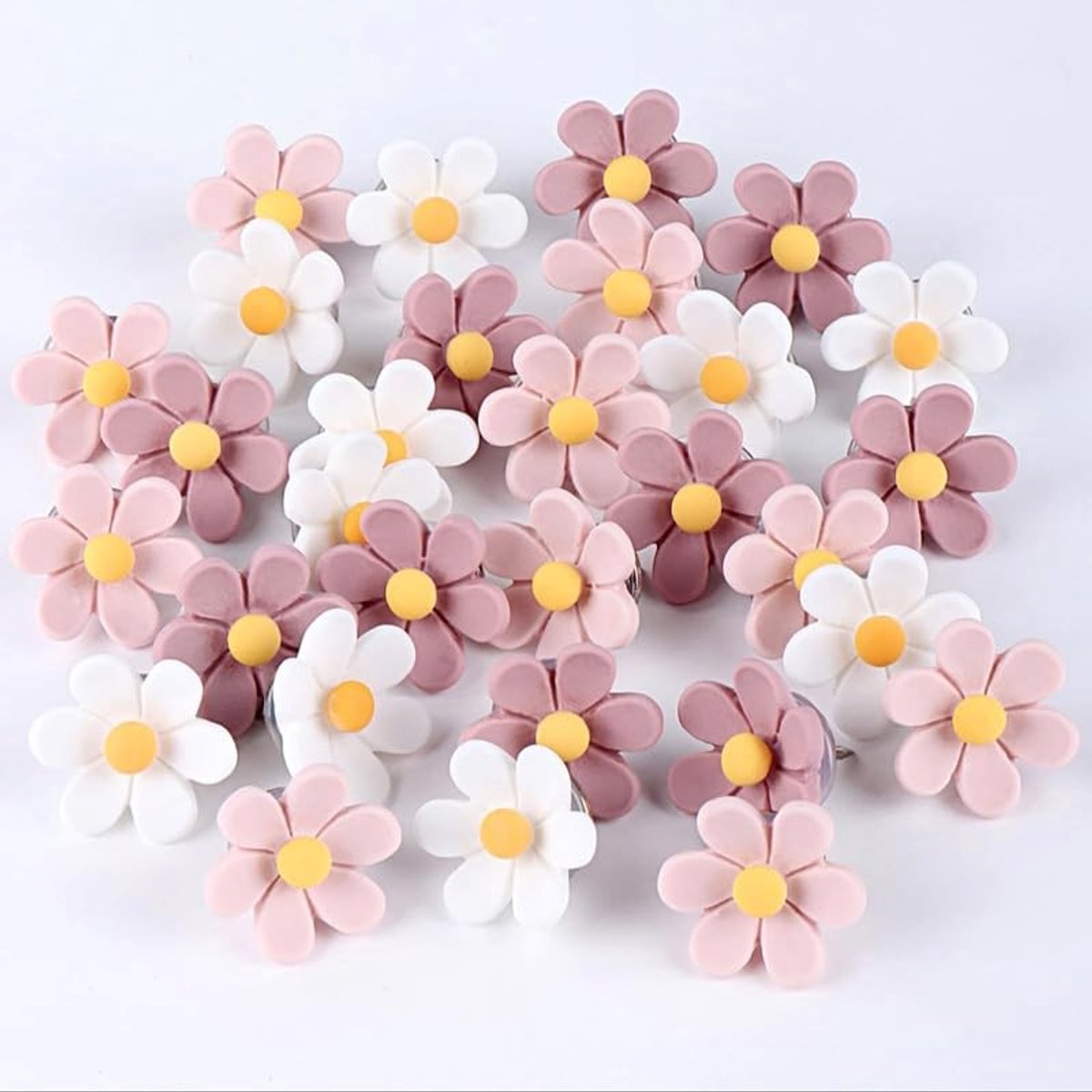 SolidKeus - Set van 30 Bloemvormige Punaises voor Decoratie