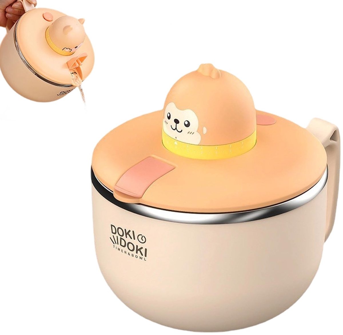SolidKeus - Instant Pastabowl met Handvatten en Deksel voor Soep en Salade