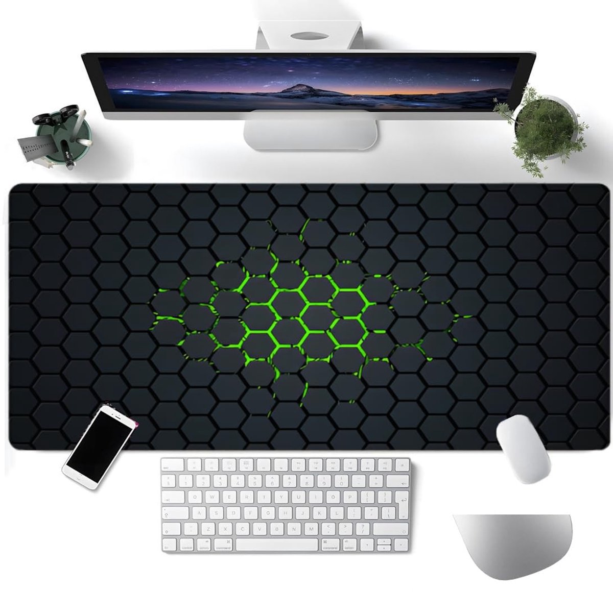 SolidKeus - XL Gaming Muismat met Antislip Randen (600 x 300 mm)