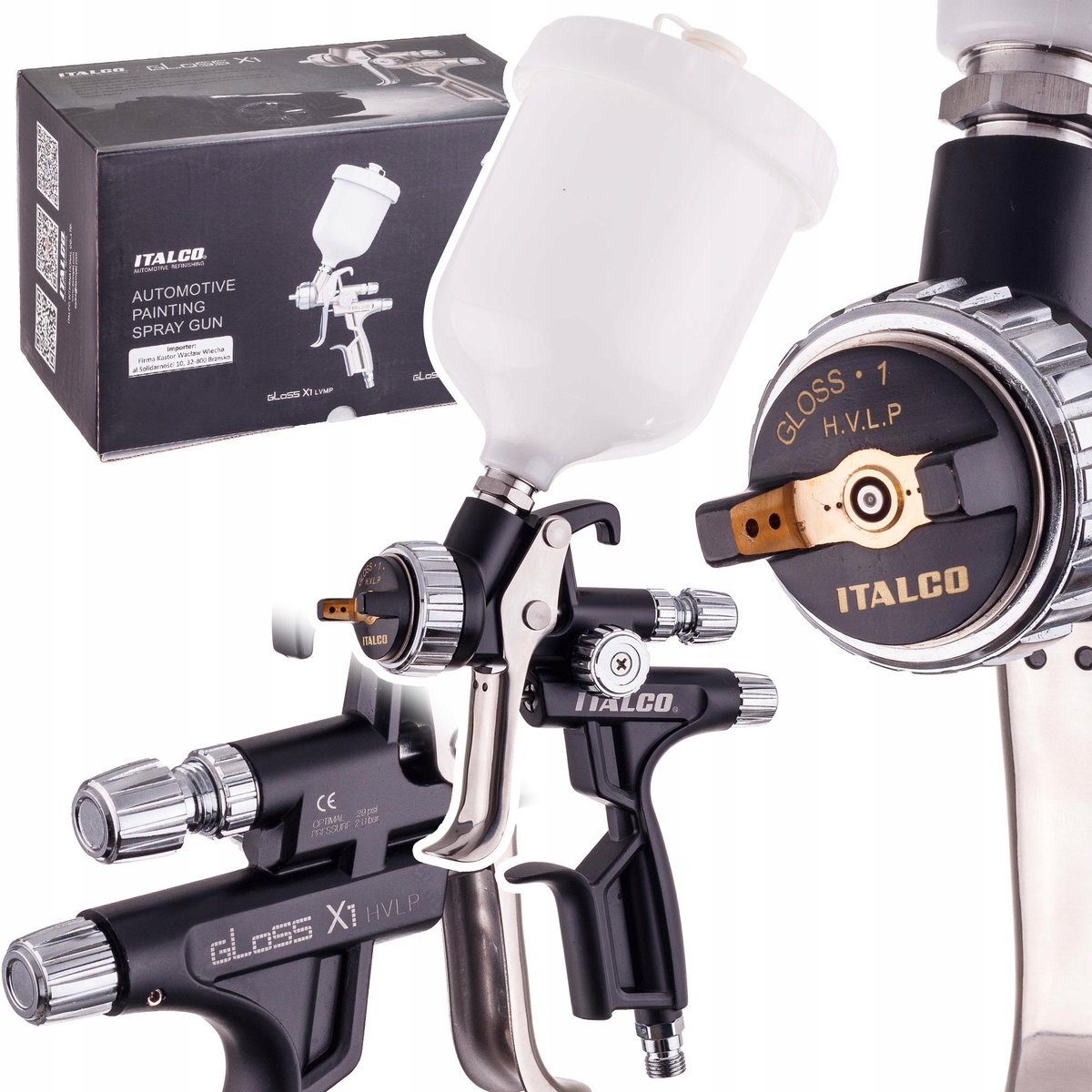 HVLP Spuitpistool 1.4mm met 600ml Tank - ITALCO