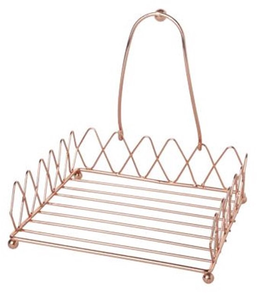Napkin Holder Copper Plated 18x18xh6cm