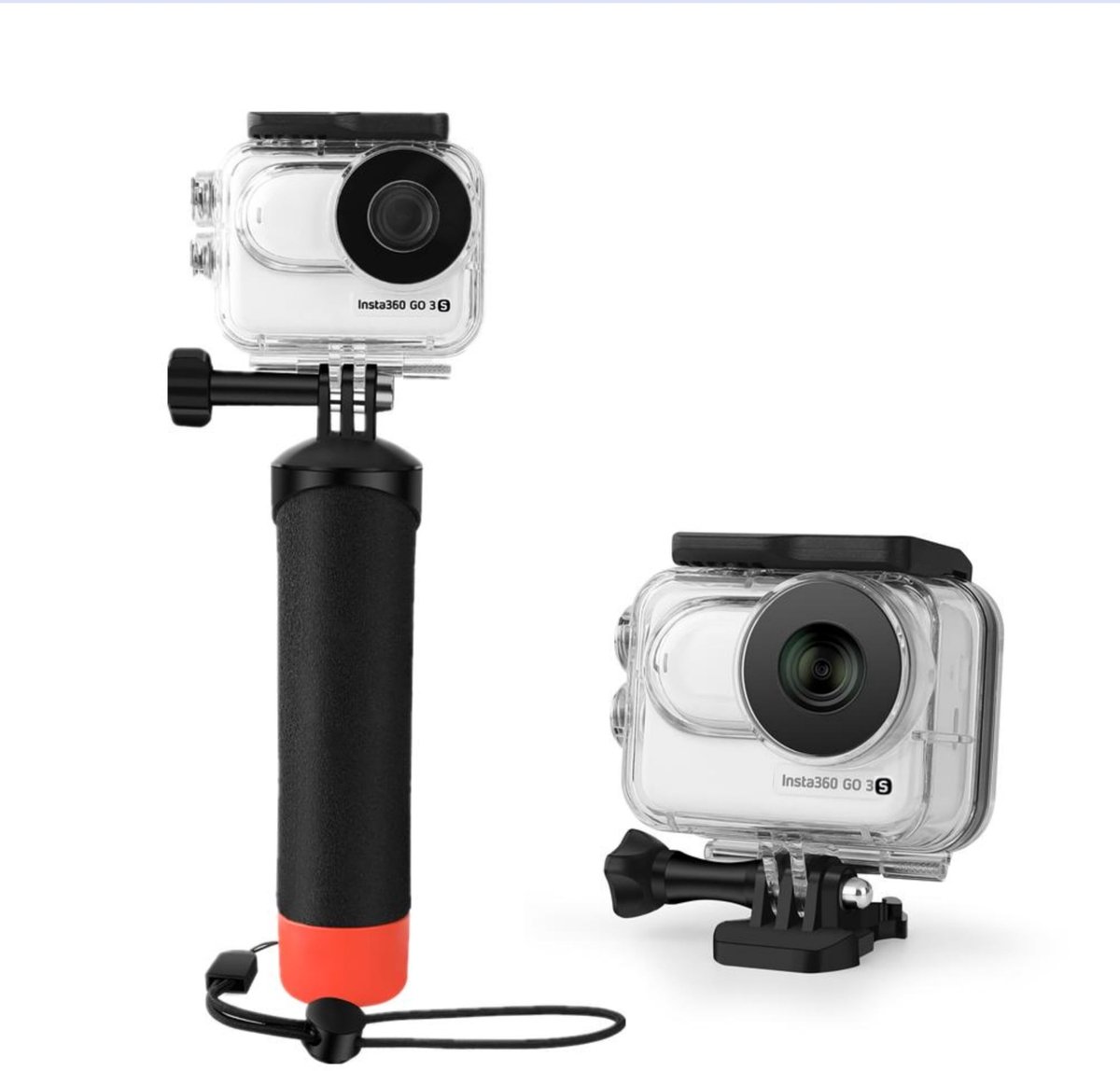 SolidKeus - Waterdichte Behuizing voor Insta360 GO 3S met Beugel