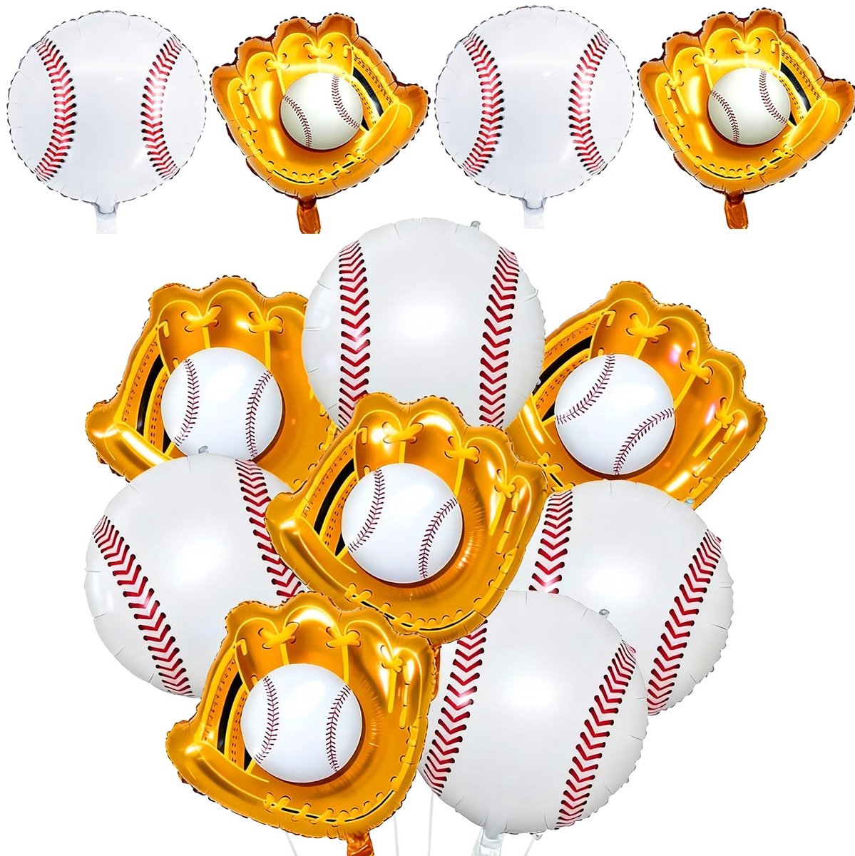 SolidKeus - 8-delige Honkbalballonset voor Sportfeestdecoraties
