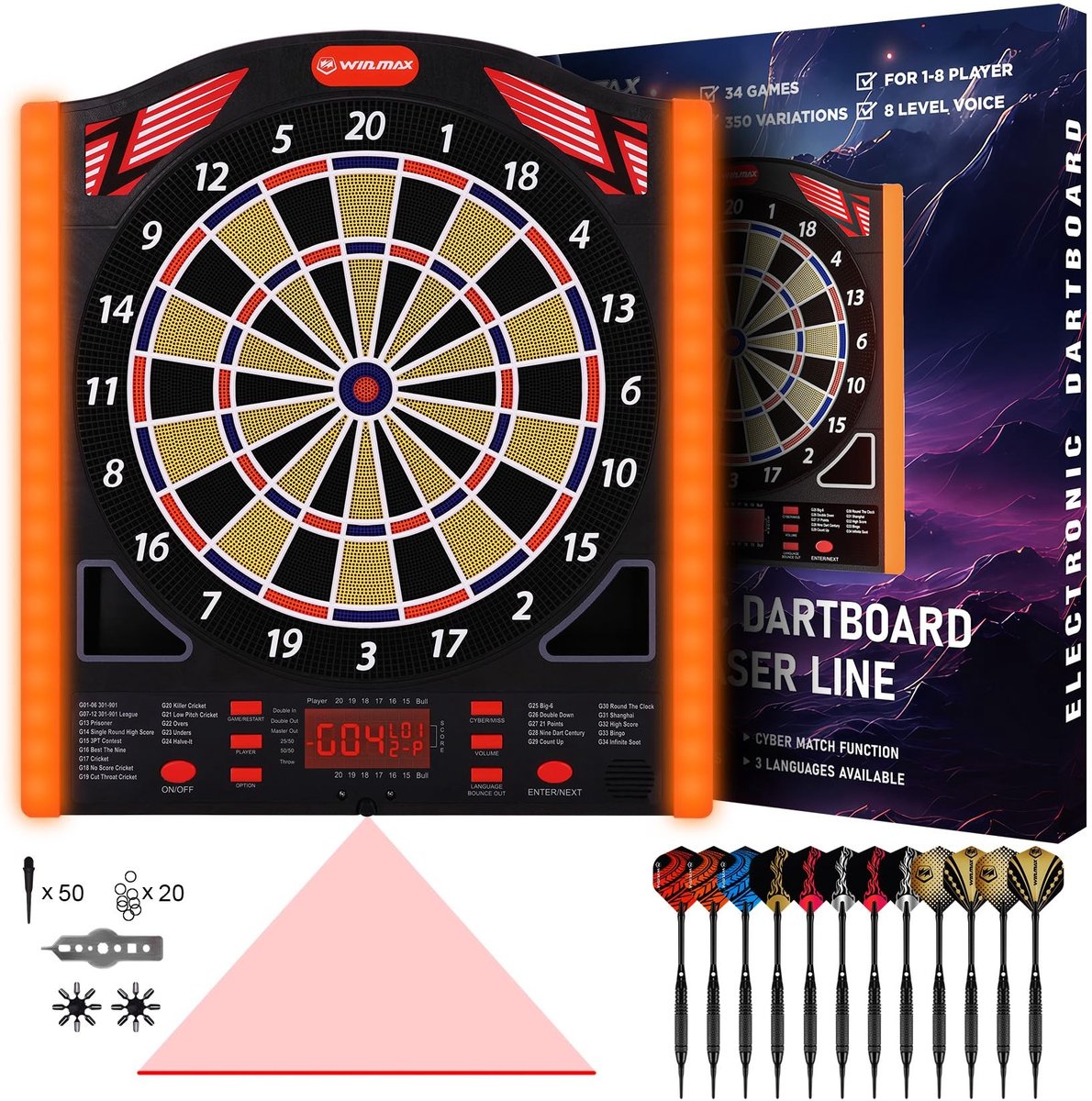 SolidKeus - Elektronische Dartset voor 1 tot 8 Spelers