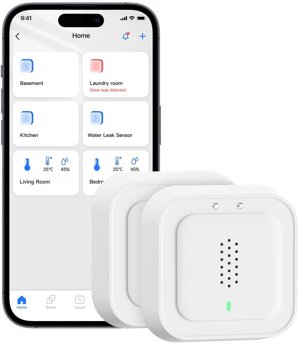 Omgoods - Slimme Wifi Water Sensor met Alarmfunctie voor Keuken en Badkamer