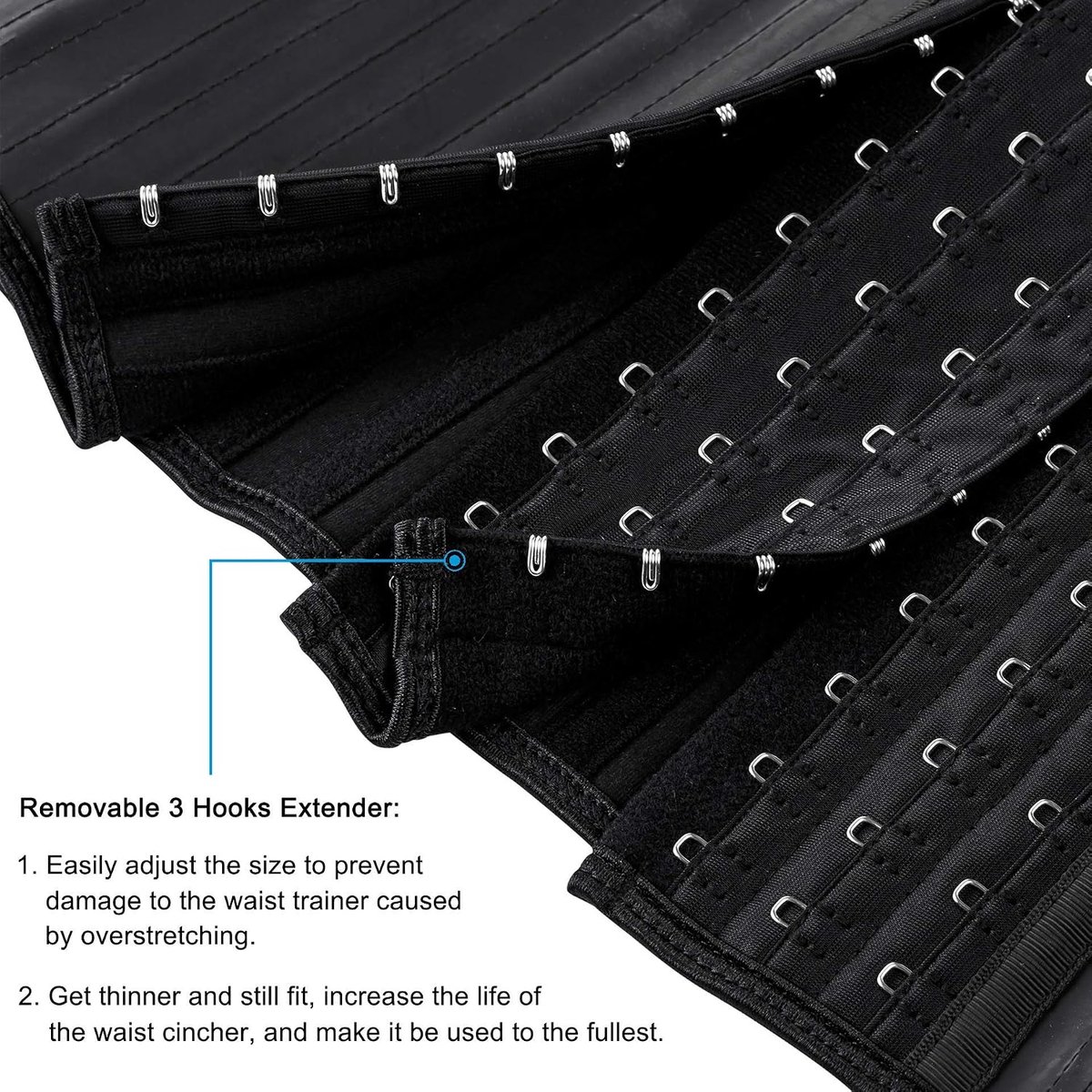 Tailletrainer voor vrouwen, korset, cincher, body shaper, gordel, trimmer met stalen baleinen, extender