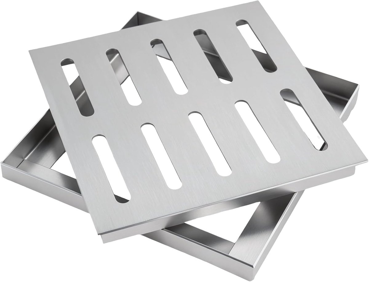 Afvoerrooster, vierkante bodemafdekking | Met frame roestvrij staal 200 x 200 mm antislip afvoerrooster voor tuin, badkamer, binnenplaats, kelder, binnen en buiten