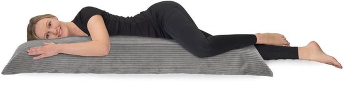 Zijslaapkussen 40x145 cm - Corduroy - Voedingskussen - Zijkussen - Zwangerschapskussen - Afneembare hoes 30 graden - Slaapkussen