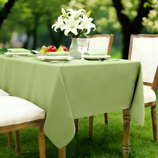 Tafelkleed groen 80 x 80 cm tussendeken voorjaar Pasen vierkant afwasbaar, waterafstotend Table Cloth tafelkleden voor kleine eettafels, Bistro, Café, Outdoor, Tuin