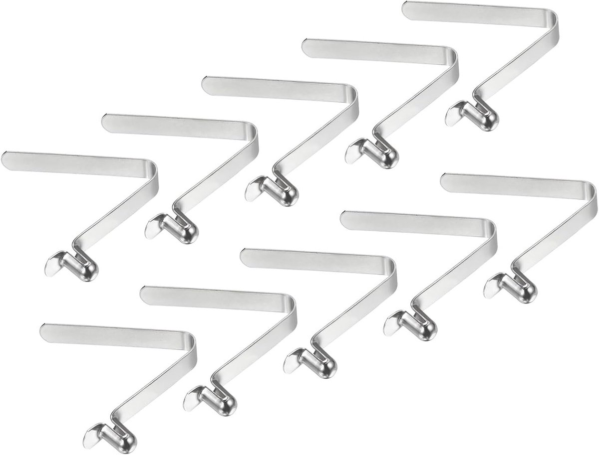 8 x 5 mm kajakpeddel-snapsluitingen, set van 10 tentstokken van staal met V-vormige enkele pin drukknoopveerclip voor het vastzetten van buisclips voor camping luifel