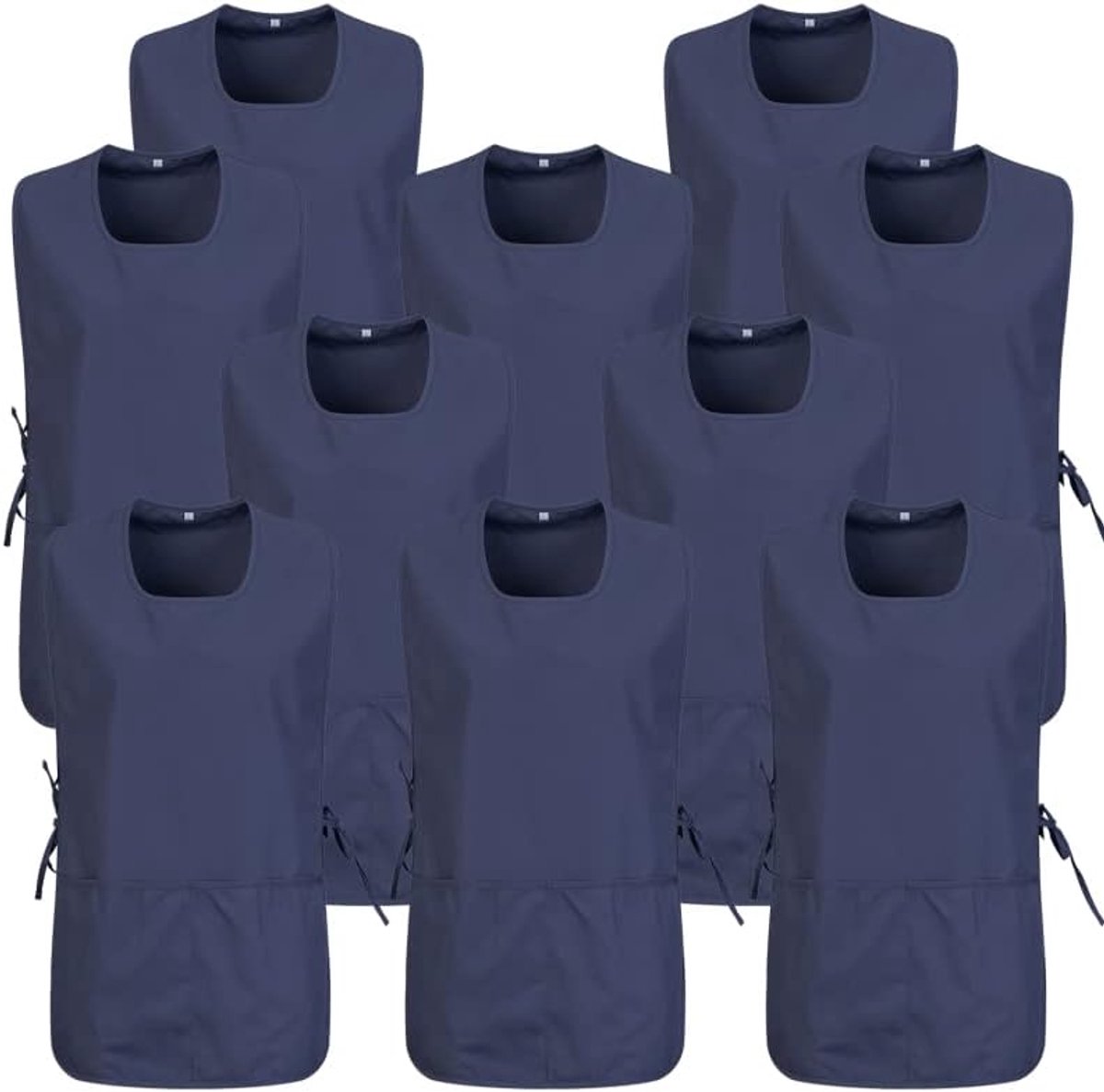 - Verpakking van 10 stuks - reinigingsschort, laboratoriumuniform, kliniek, medische reiniging 10-3301, grijs 68, M