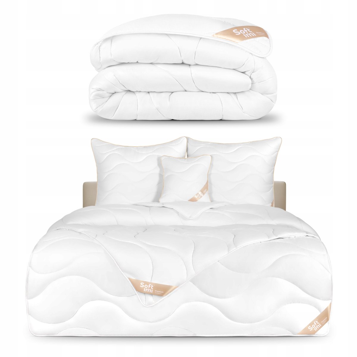Softimi Luxe Bureaubed & 2 Kussens 160x200cm - Katoen Satijn