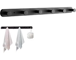 Molyorch Kapstok Zwart, Wandkapstok, Zware Haak Kapstok, voor Badkamerhanddoek, Slaapkamer Kleding, Keukenhanddoeken - ShopVlot
