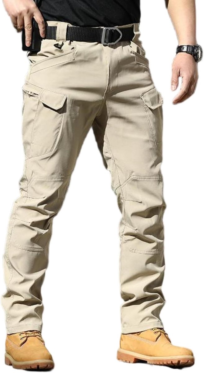Cargobroek voor heren, meerdere zakken, ritssluiting, dun, gevechtsbroek, waterdicht, militaire broek, tactisch