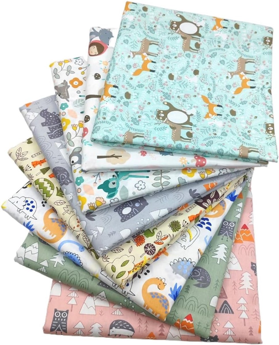 Stof, cartoons, bedrukte katoenen stof, keperstof, patchwork, stofpakketten voor kinderbeddengoed, naaien, knutselen, naaien, knutselen, naaien