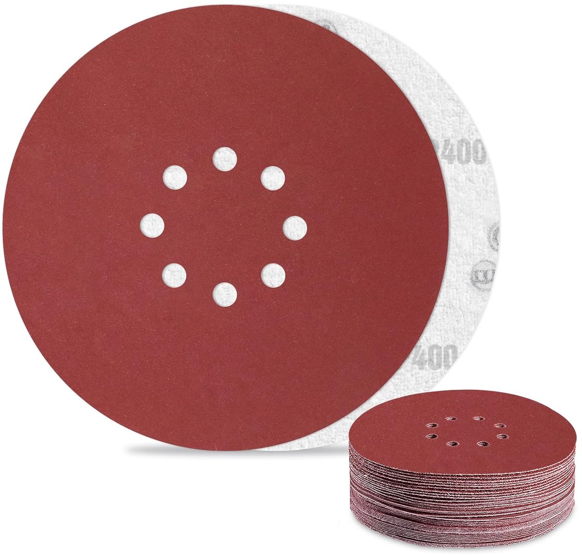 225 mm 8 gaten schuurpapier korrel 400 voor wandschuurschijf (30 stuks)