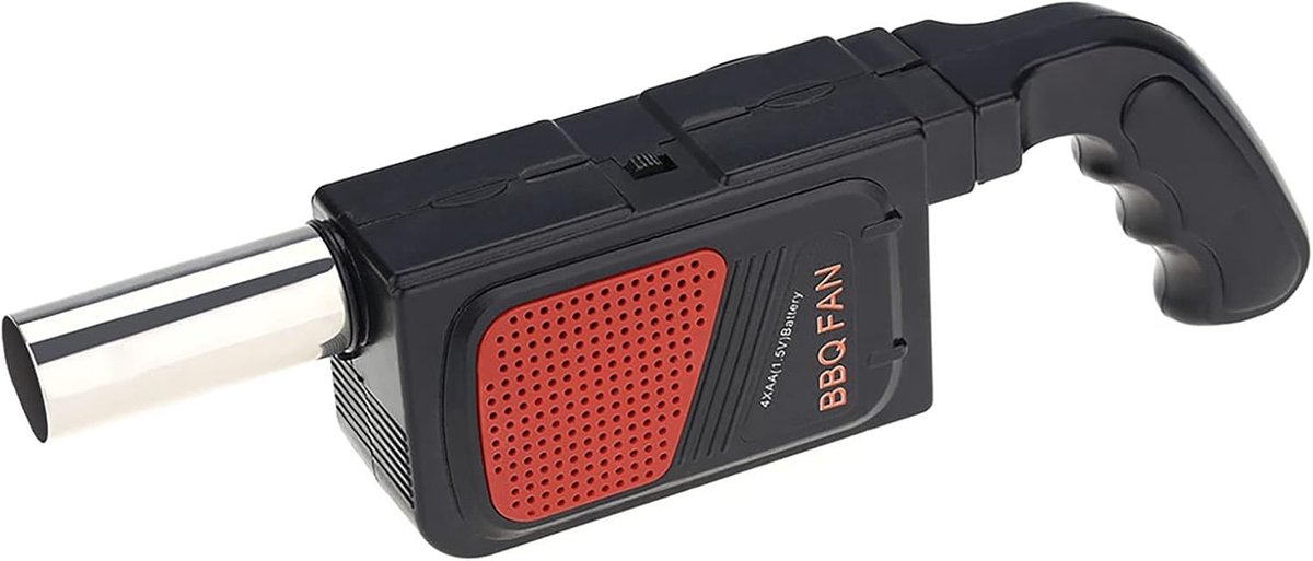 Draagbare BBQ Ventilator - Zwart - 26,5 cm - Elektrische Handheld Luchtfan voor Buitengebruik