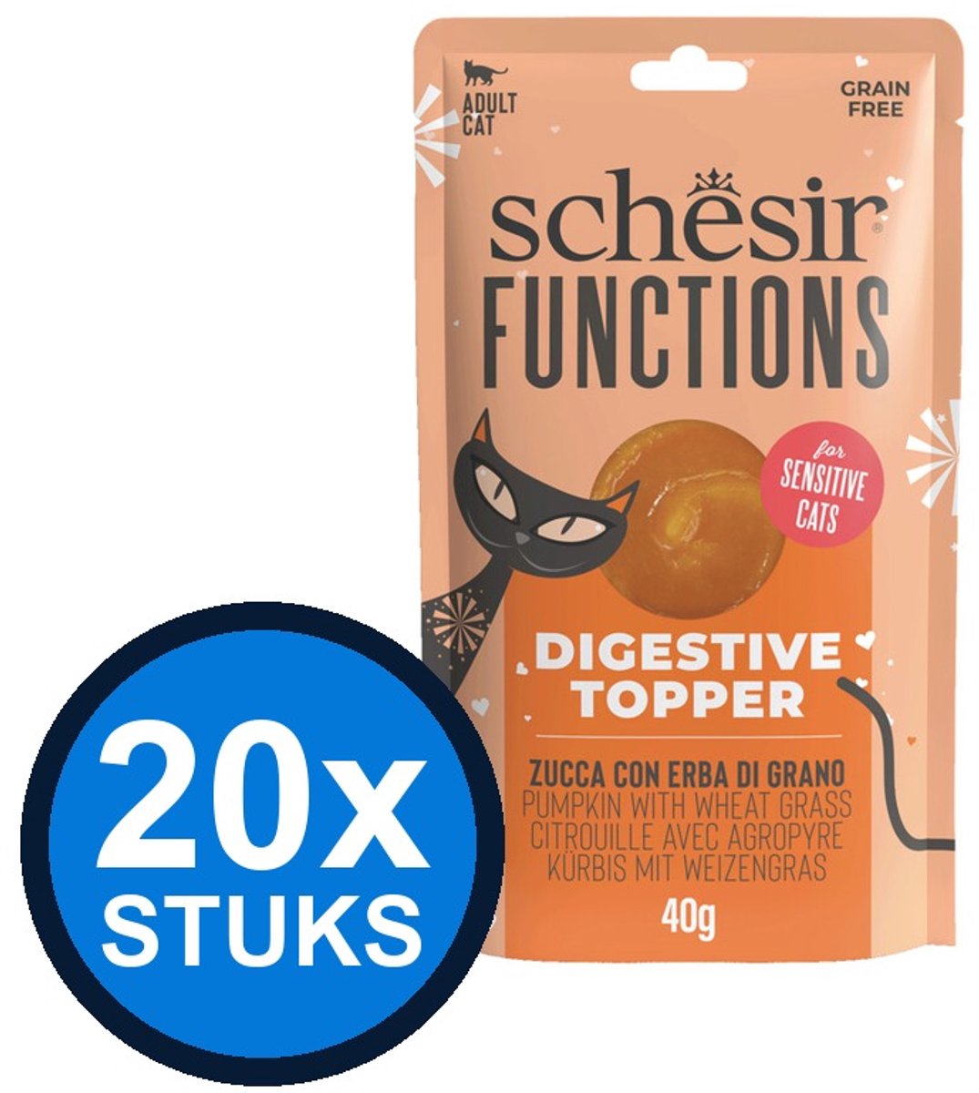 24x Schesir Functions kat digestion topper 12x40gr