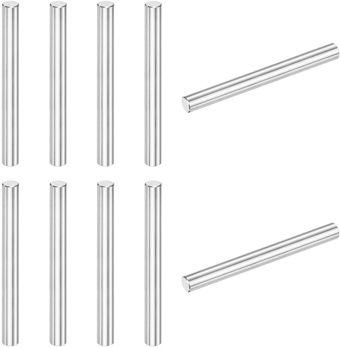 10 stuks 316 roestvrijstalen cilinderstiften 8 x 80 mm, sterke bevestigingsstiften voor meubels, knutselprojecten en rekken