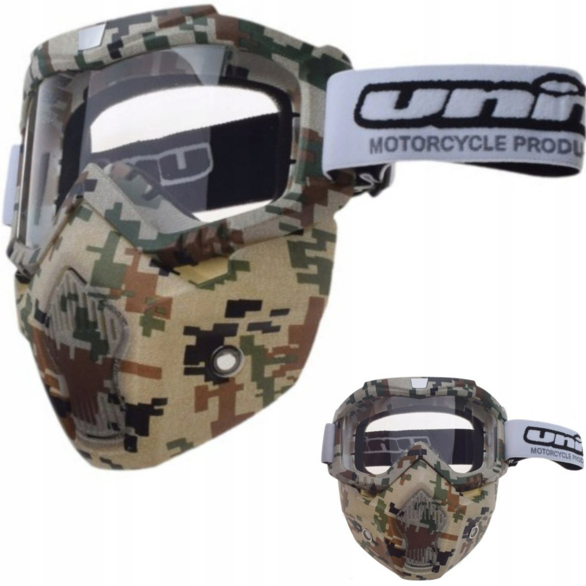 Merkloze Crossmotor Goggles met Afneembare Beschermingsmasker