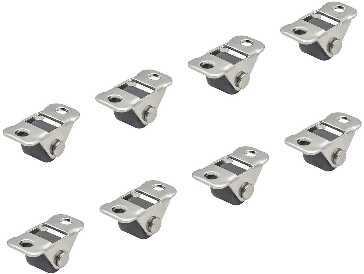 Stille TPR Wielen Ø 12 x 9 mm met Plaatbevestiging Rubber Wielen zonder Rem Vervanging voor Meubilair en Mobiele Kast Laadvermogen 12kg Grijs Pak van 8 stuks