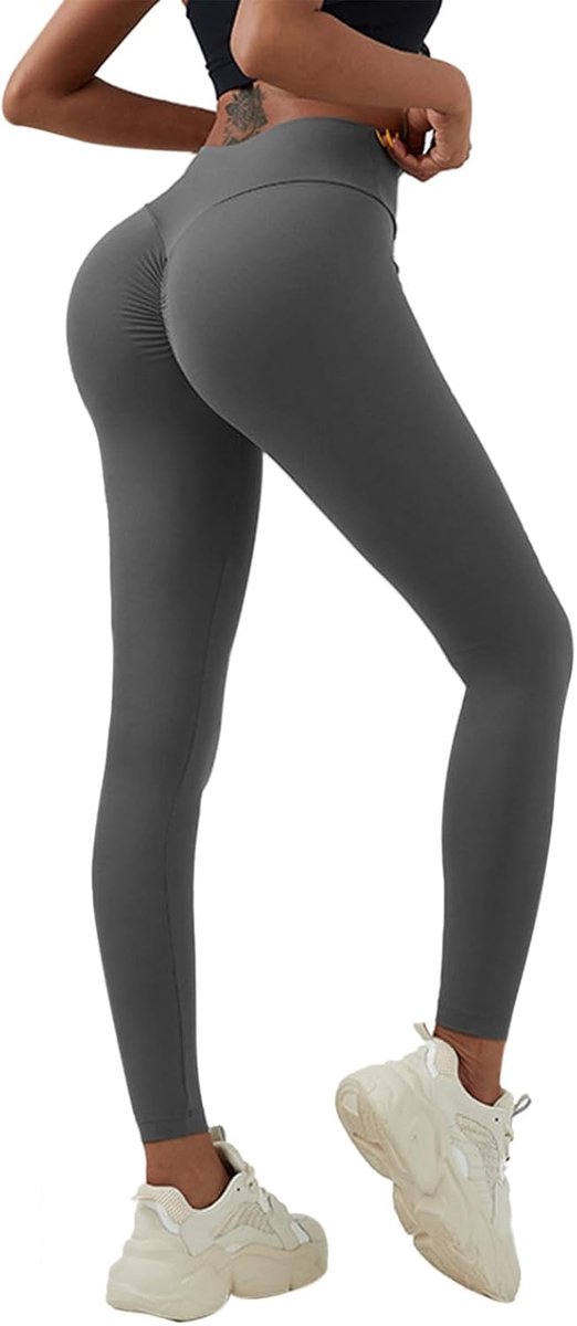 Leggings voor dames, hoge taille, booty, scrunch, leggings, push-up, sportbroek, naadloos, voor yoga, gym, fitness, hardloopbroek