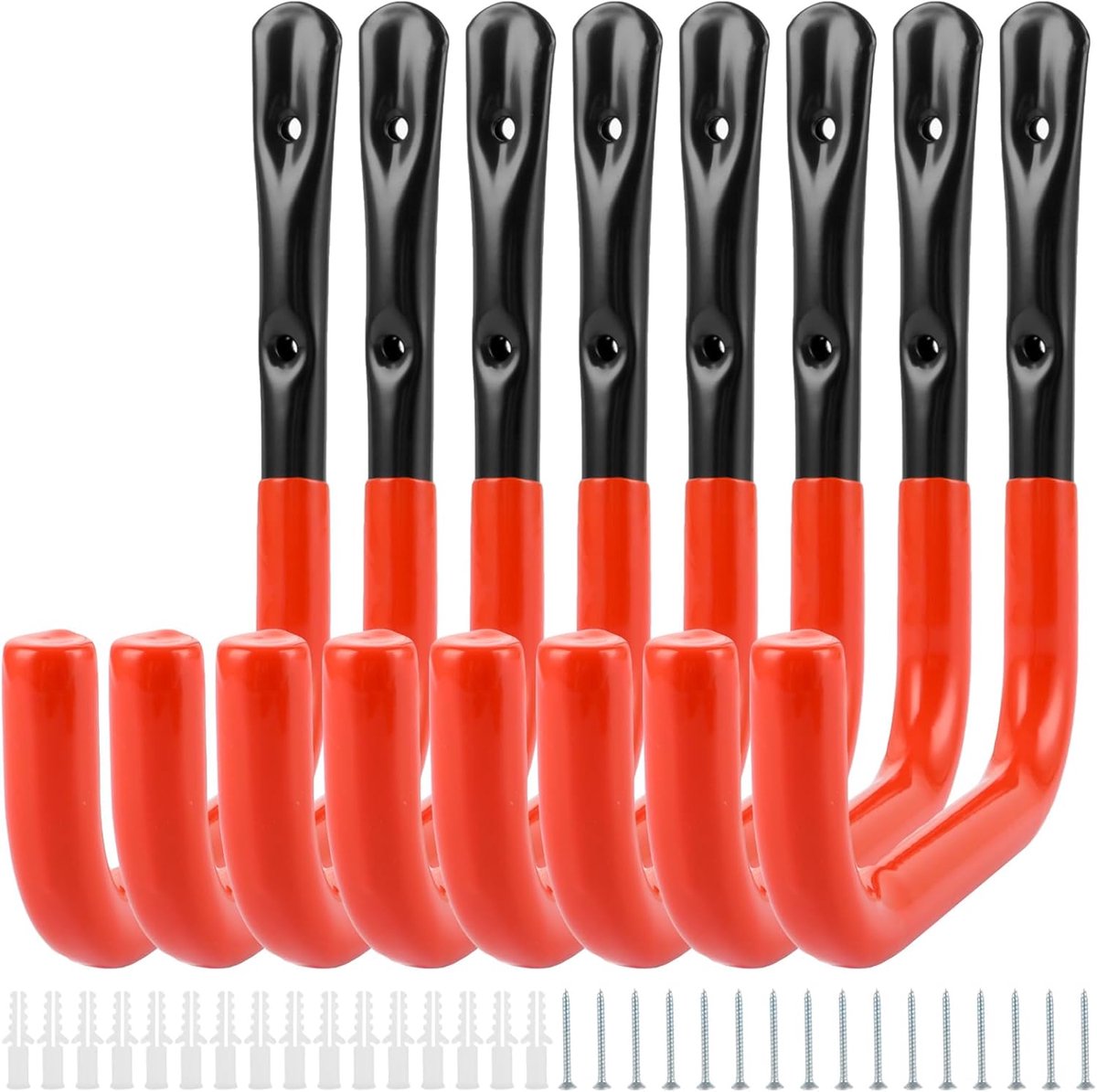 Haken, 20 x 18,5 cm wandhaken garage, wandgemonteerde ladderhaken, garage, wandhaken, ladderhaken, zware haken, apparaathaken, garagehaken, lasthaken
