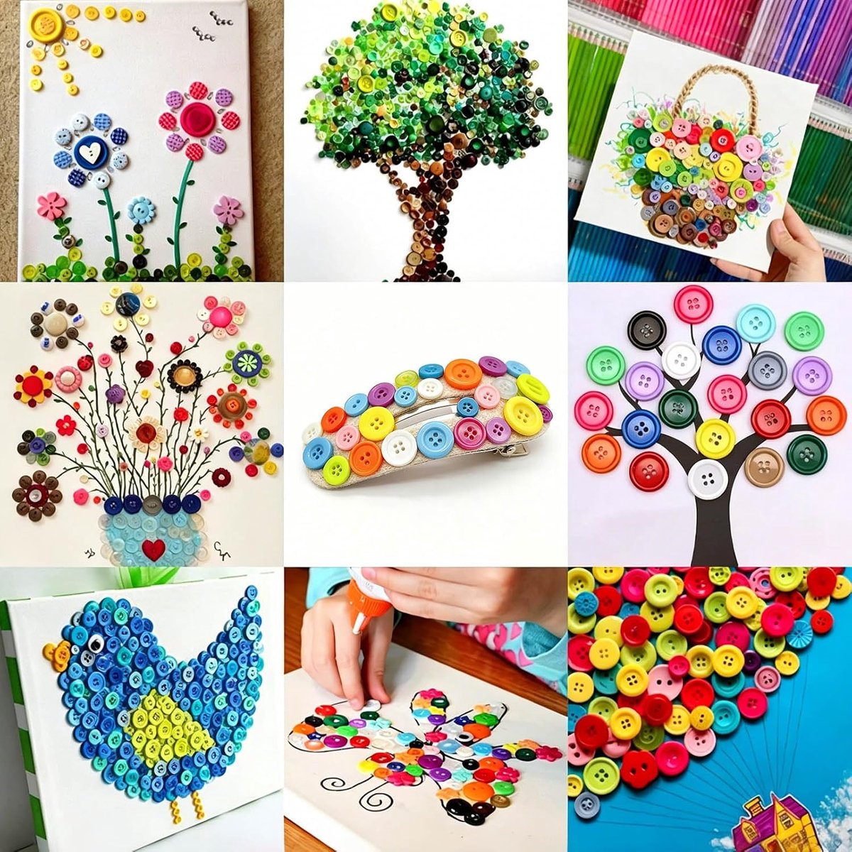 Knopen in diverse kleuren voor het versieren van kleding | Harsknopen voor knutselprojecten, rond met 2 en 4 gaatjes (0,9-2,5 cm), kleurrijke knopen, handgemaakte versieringen