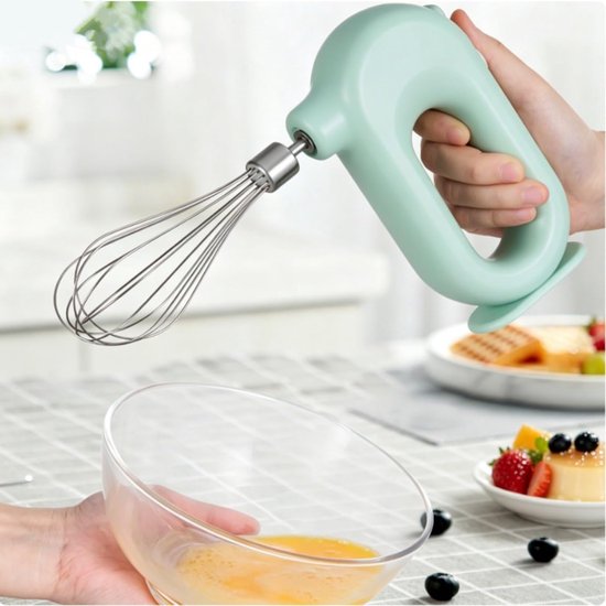 Handmixer Elektrische Handheld Mini Eiklopper 4 Snelheden Verstelbare Mini Handmixer Elektrische Mixer, USB Charing, 1500mAh(Groente) — afbeelding 4