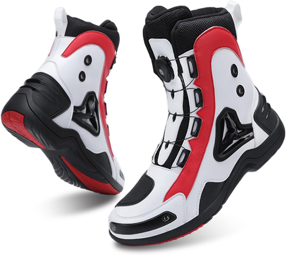 Motorfietslaarzen voor mannen-Biker Riding Boots Waterdicht met bovenop snel-CLOOT SYSTEEM ENKLE CRASH BESCHERMING Non-slip Sole Motorfietsen Cycling Shoes Racing Sports