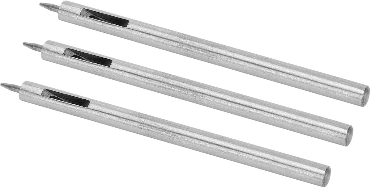 3-delige Ronde Perforator, Gelegeerd Staal DIY Lederen Ambachtelijke Cutter Ponsgereedschap Hol Boren (0,5 mm)