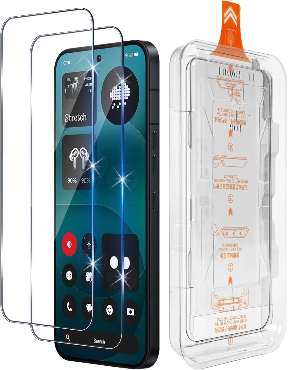 Displaybeschermfolie voor Nothing Phone 4A PRO/4A 5G, automatische installatie, gehard glas, krasbestendig, anti-vingerafdruk, zonder luchtbellen, hardheid 9H, 0,33 mm, ultratransparant, 2