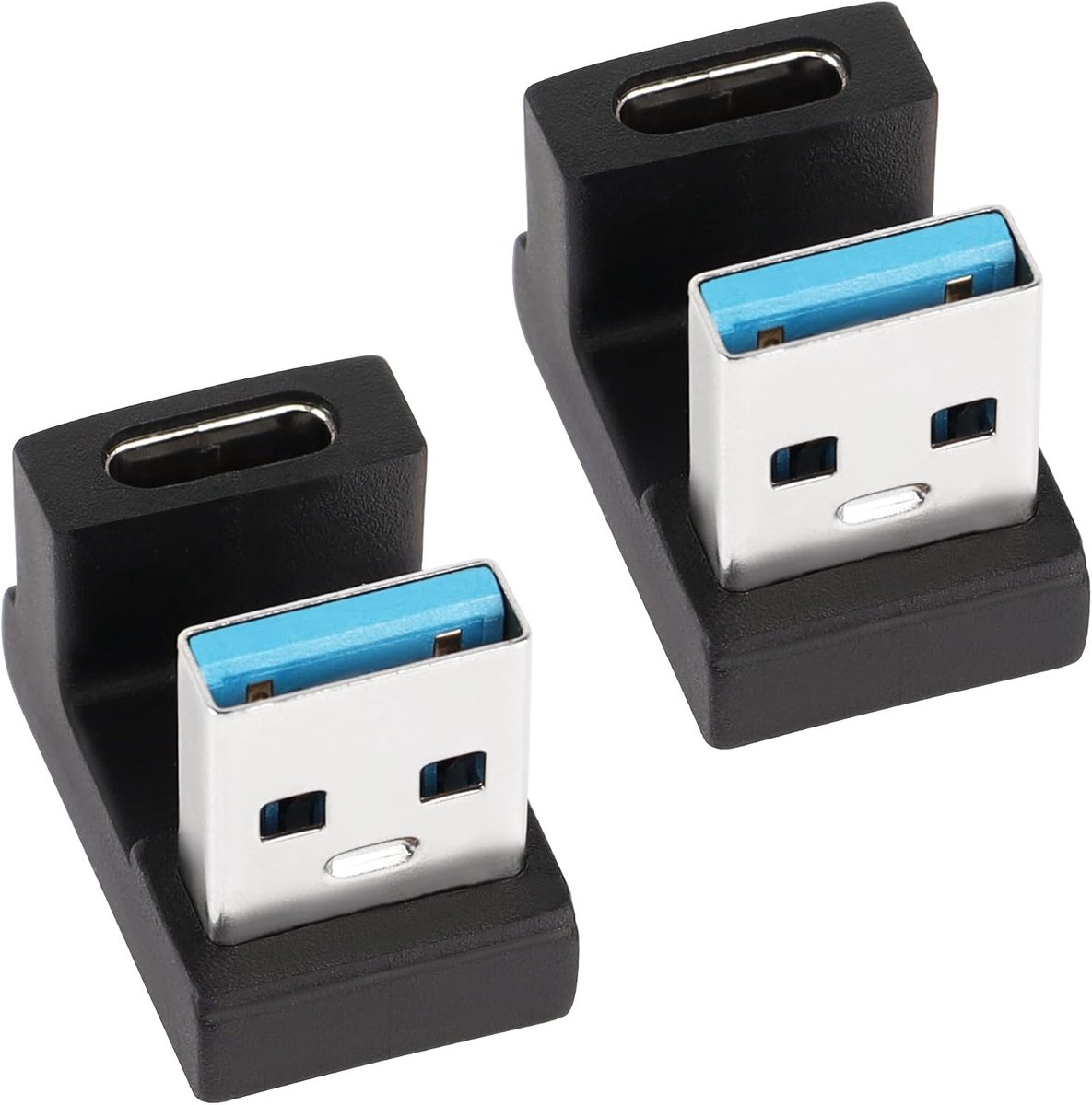 U-vormige USB 3.1 naar USB C Adapter 10 Gbps 180 graden USB A3.1 Mannelijk naar Type C Vrouwelijke Koppeling Connector, Ondersteuning 5V/3A Fsat Opladen Data Transfer OTG, voor PC Laptop