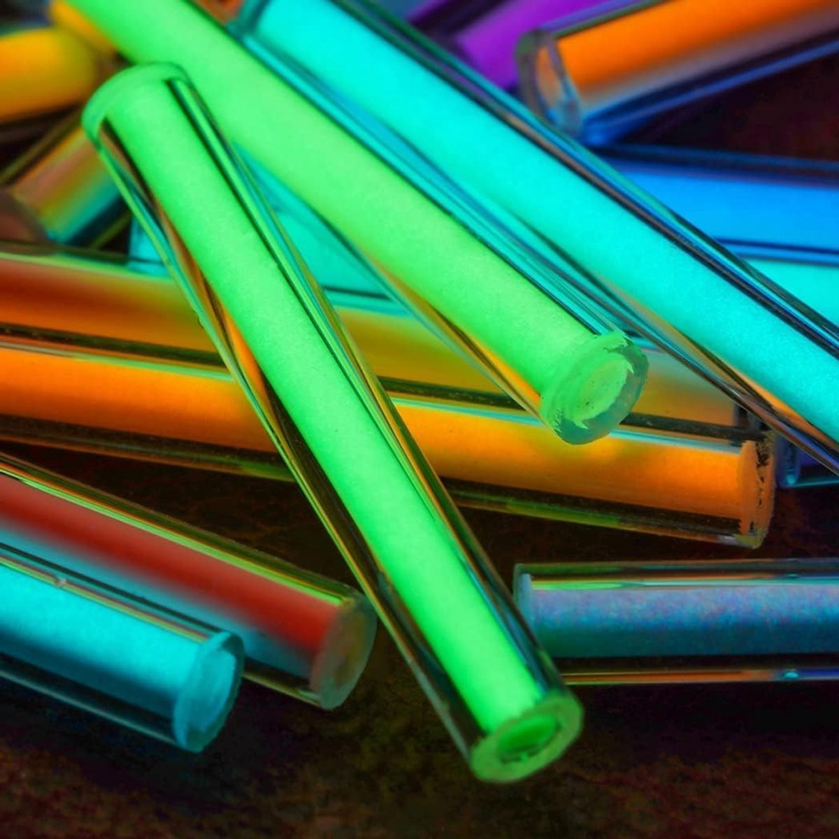 Sayram Glazen lichtstaaf, zeldzame aarde, EDC-glow-stick, lichtgevende fiool glow-bar voor DIY EDC-accessoiredecoratie