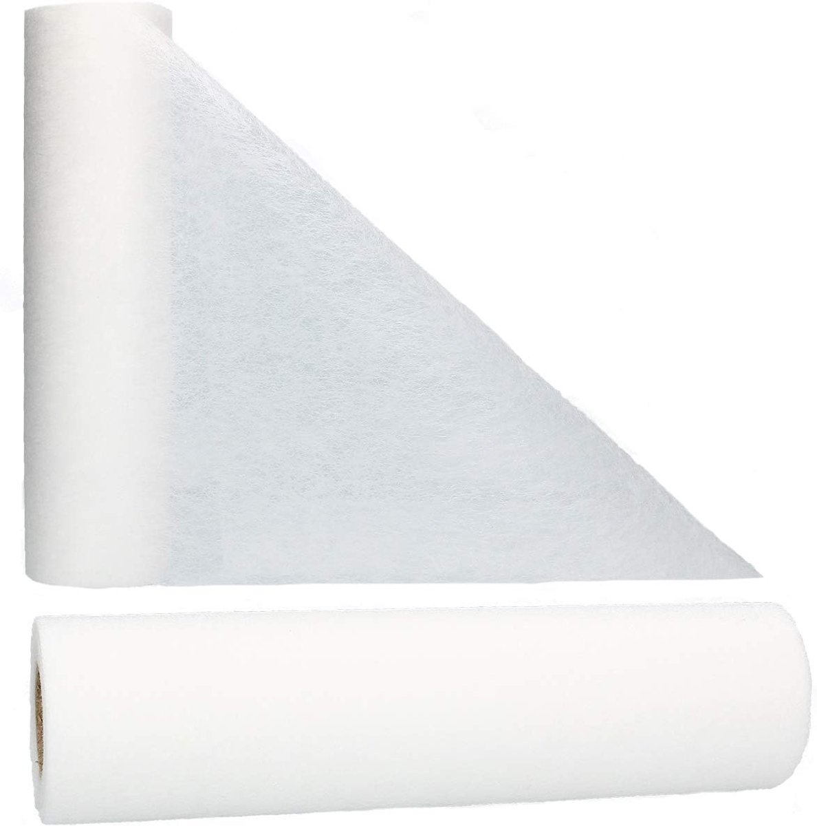 Niet-geweven tafelloper met niet-geweven lint voor bruiloften en communie 30 cm/25 m, wit, 30 cm