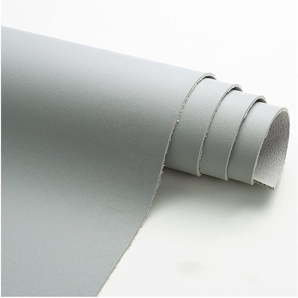 Stof Leer Doek Bekleding Stof Materiaal Lederen Reparatie Tassen Textiel Bekleding Decoratie-Licht Grijs 1.38x5m