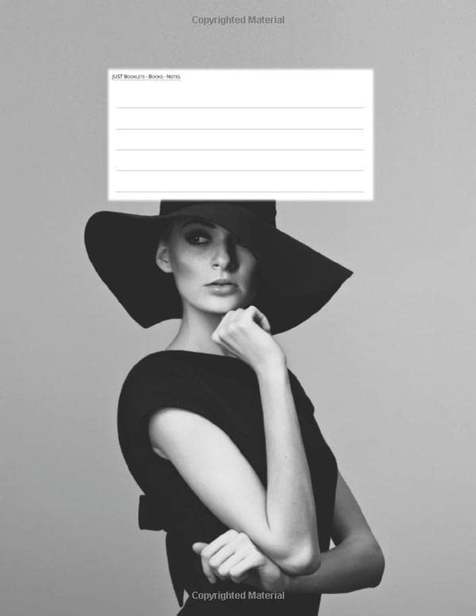 - Books - Notes: Music manuscript paper, 5-line staves, with simple clean design. Cover elegant woman. C87