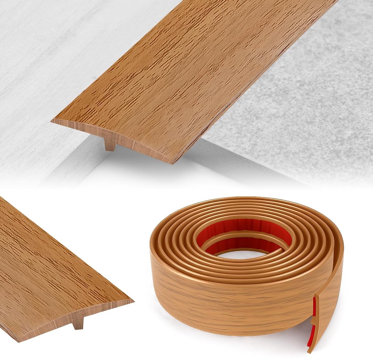 Deurdrempels Lijst Overgangsprofiel Voor Gewrichten Tussen Twee Etages Geel Eiken 5 Cm X 3 M