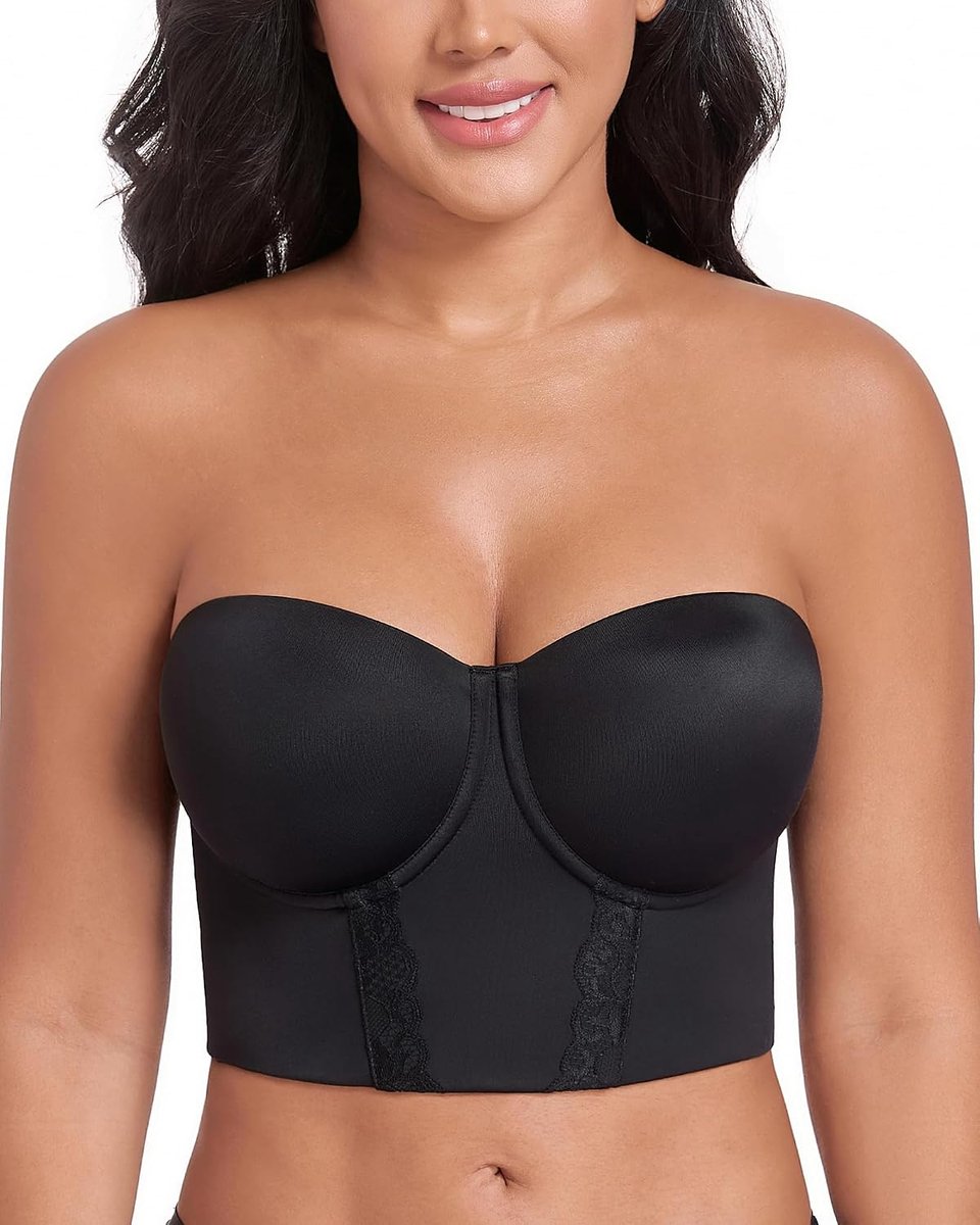 Strapless beha voor dames, push-up-effect, beugel, ondergoed, vormend, beha, korset, houdt stevig vast, grote maten