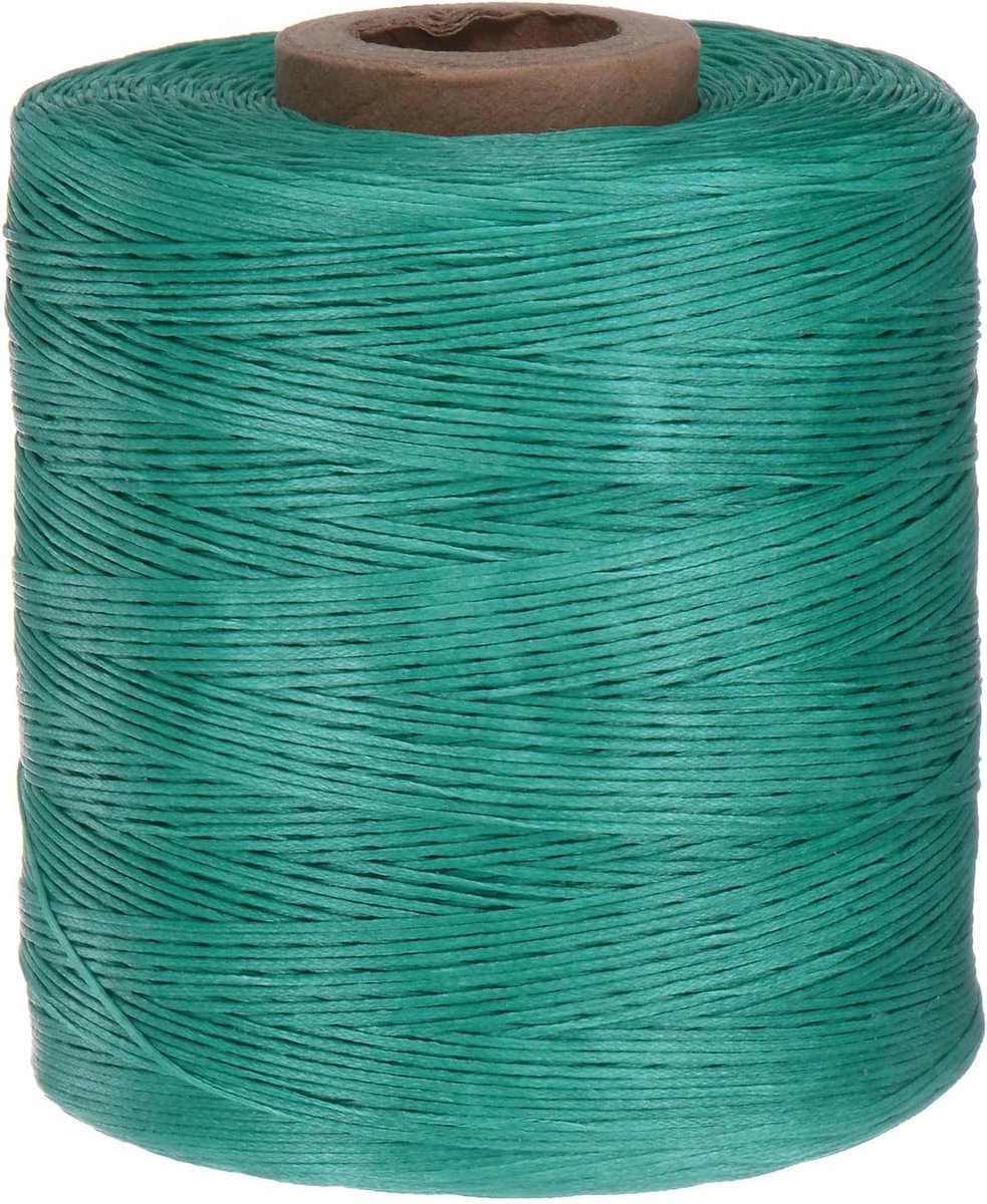 150D 0,8 mm plat gewaxt garen 1061 meter polyester leer naaien gewaxt draad hand naaien gewaxt touw voor leer naaien boekbinden DIY handwerk smaragdgroen