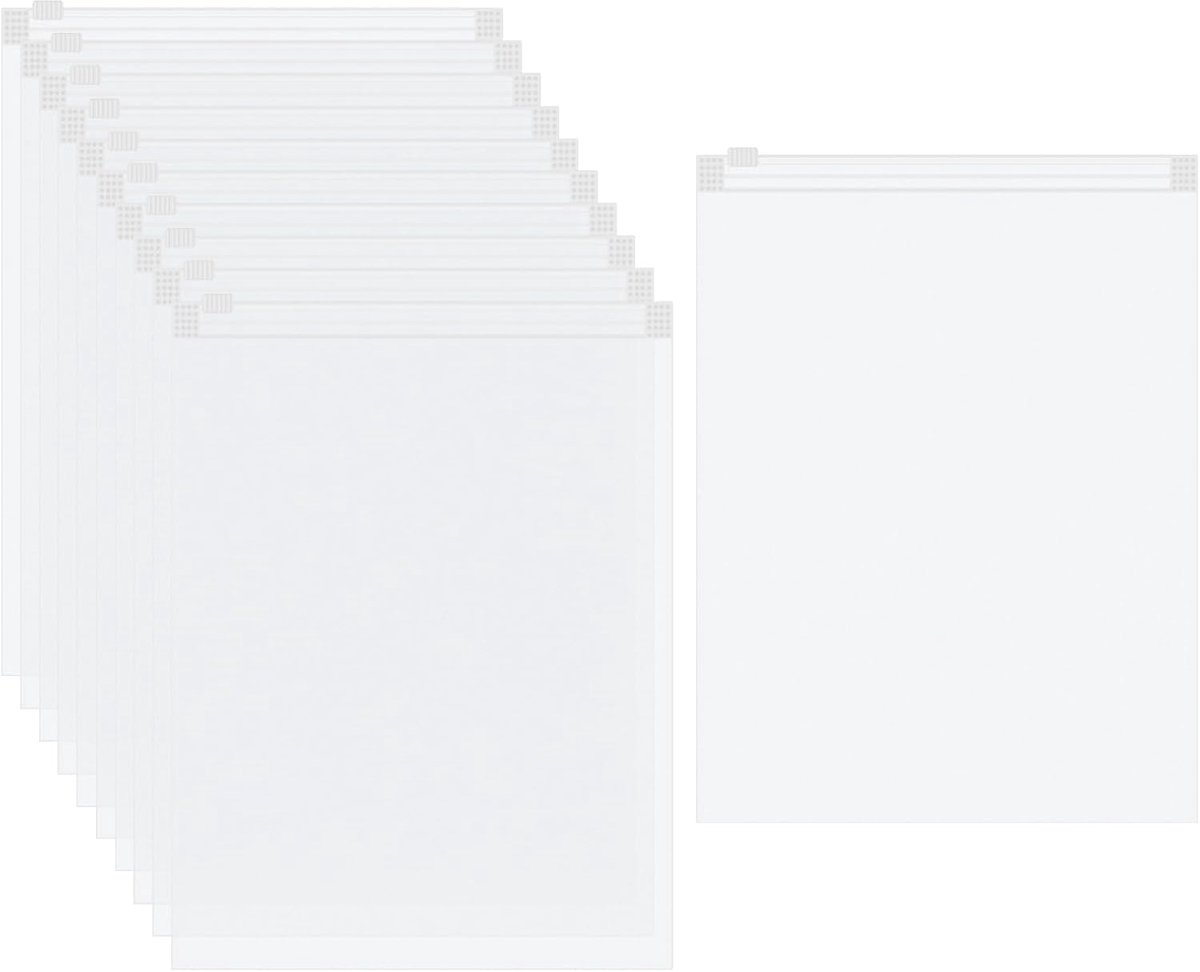 50 stuks plastic zakken met matte ritssluiting voor kleding, 15 x 20 cm, recyclebare polyzakken met ritssluiting voor kleding, kunstprints, brochures, 4,72 mil