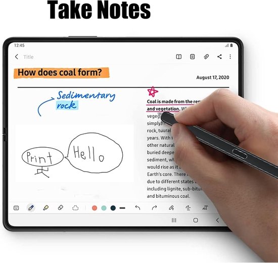Fold 5/Z Fold 6 Stylus voor Samsung Galaxy Z Fold 5/6 Stylus Pen voor Samsung Galaxy Z Fold 5/6 S Pen Fold Edition + 2 Tips/Nibs (zwart) — afbeelding 5