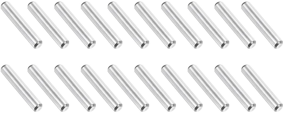 20 stuks roestvrijstalen bouten, marineblauw, klasse 316, 3 mm x 16 mm, ronde metalen staven, lineaire railassen, volledige stang voor planken, doe-het-zelf, handwerk, tandwielen