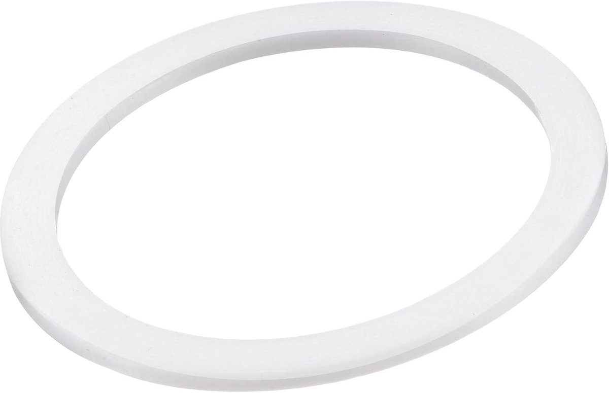 Sourcing map PTFE platte afdichting, 55 mm, D. 45 mm, 2 mm dik, 2 inch, flensafdichting, wit, verpakking van 5 stuks